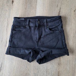 America Eagle Stretchy Hi-Rise Shortie Shorts Black
